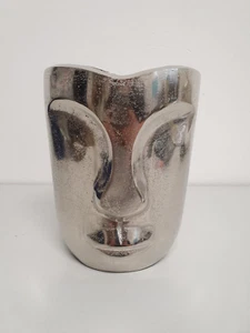 Blumenvase Vase Face Alu Nickel Colmore 17x15x23 cm - Bild 1 von 5