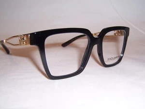 NEW DOLCE & GABBANA EYEGLASSES DG 3376B 3355 BLACK 53MM AUTHENTIC RX 3376 - Picture 1 of 7