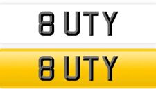 8UTY BEAUTY PRIVATE AGELESS DATELESS FOUR DIGIT NUMBER PLATE BUTTY BUT Y 1x3