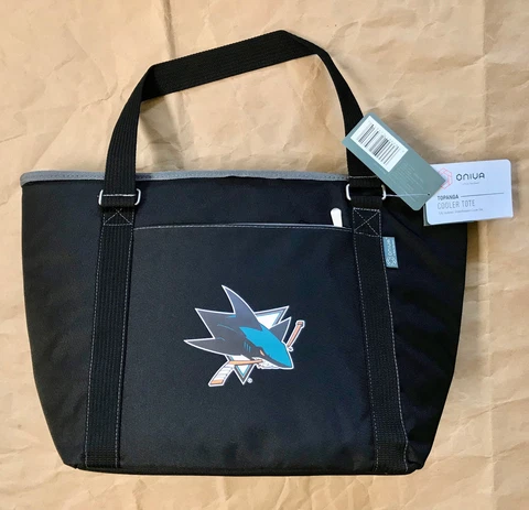 San Jose Sharks insulated soft cooler tote bag, Picnic Time Oniva Topanga, NEW Cover