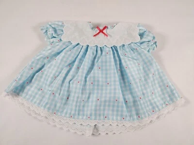Vestido azul Gingham Our Baby Bitty Baby Pleasant Company American Girl 1994 - Imagem 1 de 4