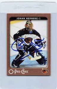 2006/07 OPC #26 Johan Hedberg Thrashers Signed Auto *H5365