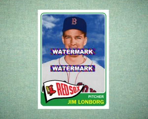 Jim Lonborg Boston Red Sox 1965 Style Custom Baseball Art Card - Picture 1 of 2