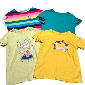 4 Piece Girls Short Sleeve T-Shirts Variety Size 8 - Picture 1 of 6