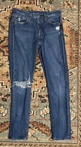 Levis 501 Herrenjeans 28x28 Knopfleiste Original klassisch Medium Wash Distressed - Bild 1 von 7