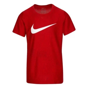 NWT Nike Dri Fit boy's size 7 red Swoosh logo shirt - Picture 1 of 1