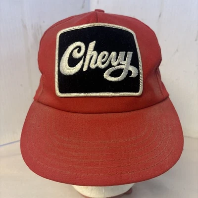 Винтажная нашивка с логотипом кепки CHEVROLET 1980-х годов сделано в США  - Изображение 1 из 4