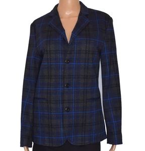 Neu ohne Etikett Express Slim Fit Wollmischung Karo ungefüttert Blazer Sport Jacke Größe XS - Bild 1 von 10