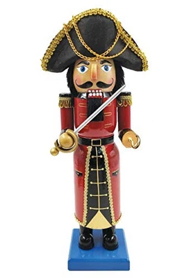 Santa's Workshop Pirate Captain with Hook and Sword Nutcracker 14 In Multicolor - Image 1 of 2