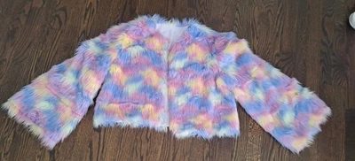 Abrigo de piel sintética arco iris Foto 1 de 4
