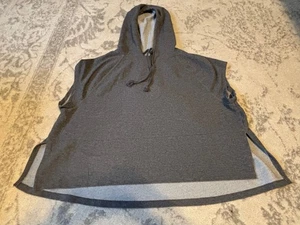 Avia Damen sportliches Top grau mit Kapuze Schlitzen an den Seiten Large Training Top - Bild 1 von 6