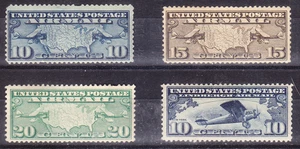 US Scott C7-C9 C10 old 10c-20c Map & Planes & Spirit of St Louis M/H/NH/OG - Picture 1 of 1