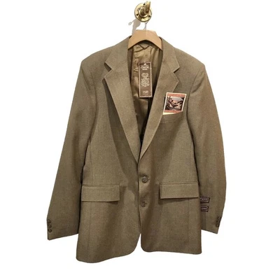 НОВЫЙ винтажный Levi Strauss шерсти смесь коричневый Blazer костюм куртка однобортный 40L - Изображение 1 из 4