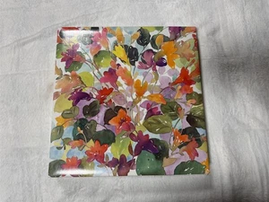 HALLMARK 13x13 SCRAPBOOK PHOTO ALBUM WITH PAGES FLORAL W/ LEAVES FLOWERS - Picture 1 of 11