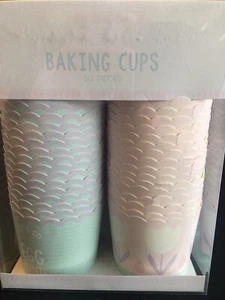 Easter Bunny Rabbit Baking Cups Floral Garden Pastel 50 Piece NEW! - Picture 1 of 1