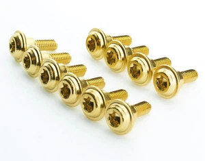 Peugeot Speedfight 2 Schrauben Alu Verkleidung Aluminium gold eloxiert 10 Stück - Bild 1 von 2