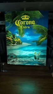 CORONA EXTRA BEER Motion- Sound- Mirror Lighted Sign - Picture 1 of 6