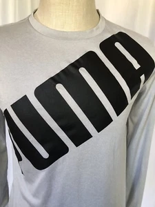 PUMA Boys Big Logo LS T-shirt Grey, XL (18-20) - Picture 1 of 7