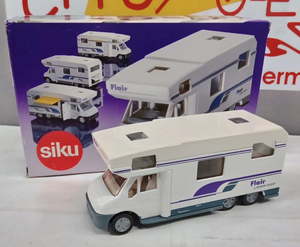 SIKU 1/55 CAMPING CAR BIANCO  - METAL - Immagine 1 di 2