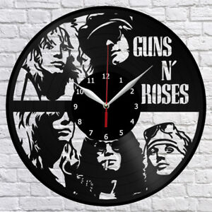 Horloge murale disque vinyle Guns N' Roses décoration maison fan art cadeau original 3680