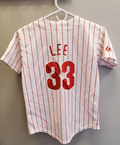 Cliff Lee Philadelphia Phillies Majestic Athletic youth IRR pinstripe jersey L Cover