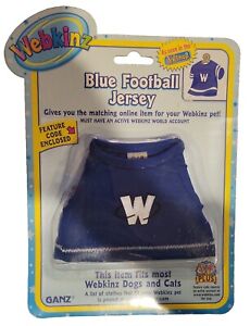 WEBKINZ  BLUE FOOTBALL JERSEY Code Fits Most Dogs And Cats W Shop 