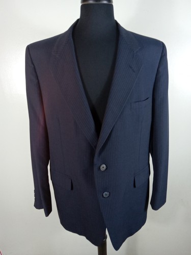 Giacca Cappotto Sportivo Givenchy Gentleman da Uomo 44R Blu Lana Gessata S13