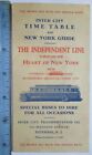 1930S Independent Bus Line Intercity Timetable New York Map Jersey Nj Passiac +
