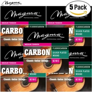 5-PACK Magma GC110C Cabon/Silver Plated Medium Tension Classical Guitar Strings - Picture 1 of 1