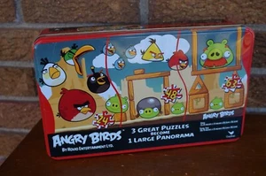 PUZZLE Angry BIRDS Red Tin Multi Size Piece Panoramic Puzzle NEW - Picture 1 of 10