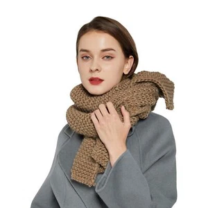 Winter Chunky Knit Scarf Warm Thick Wrap Pattern Long for Men and Women for O... - Picture 1 of 6