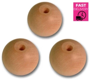 Sfera in legno artigianato decorazione costruttori naturale 20, 25, 30, 35, 37, 50 mm - Foto 1 di 2