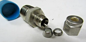 ✌️2) NEW SWAGELOK SS-400-1-6 MALE CONNECTOR 1/4" TUBE OD X 3/8 MALE NPT LOT OF 2 - Picture 1 of 2
