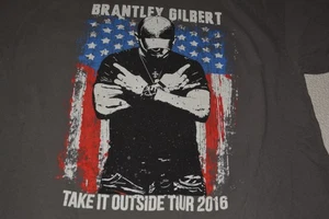 Camisa 2XL Gris Brantley Gilbert 2016 Tour Gildan Algodón Hecha en Nicaragua - Imagen 1 de 4