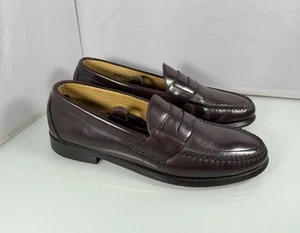 Sebago Herren 10,5 B Dan Penny Halbschuh Burgund Leder Elegant Schuhe Handgenäht, USA - Bild 1 von 9