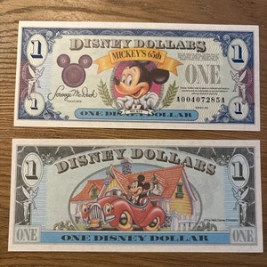 $1 dólar Disney 1993, pieza de coleccionista sin usar Mickey Mouse serie D Mickey - Imagen 1 de 1