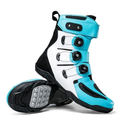 Мотоциклетные защитные ботинки мужские высокие верхние уличные велосипедные ботинки для бега по пересеченной местности - Изображение 1 из 4