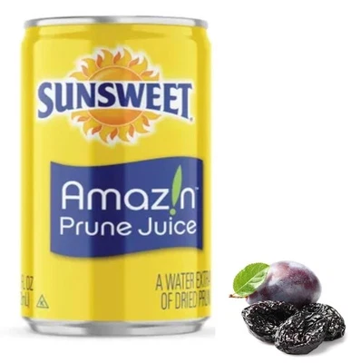 Latas de jugo de ciruela Sunsweet sin azúcar paquete de 6 7,5 onzas cada una rica en fibra Foto 1 de 4
