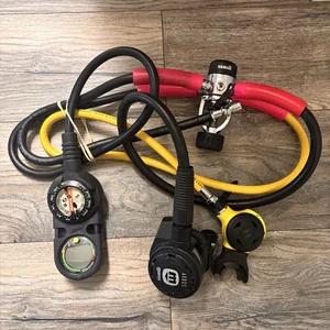 Mares Mr 12 Dfc w Aqua Lung Pivot Matrix Gauge , Aqua Lung Octopus , Mares Akros - Picture 1 of 14