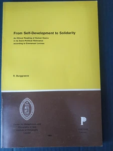 From Self-Development to Solidarity ... E. Levinas by R. Burggraeve (1985) VG+ - Picture 1 of 1