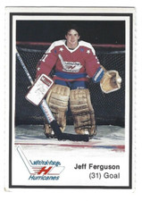 1988-89 Lethbridge Hurricanes (WHL) Jeff Ferguson (goalie)