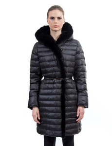 Goose Down Coat Jacket w/Real Mink Fur Trim sz XXL US 16 EU48 $895 Пуховик Норка - Picture 1 of 9