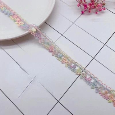 15 Yards DIY Lace Hollow Out Ribbon Edging Supplies Bowknit Tapes Trimming Craft - Image 1 of 4