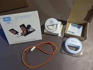 Wireless Charger, 2 Selfie rings - Picture 1 of 7