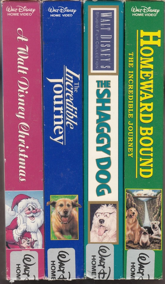 VHS Lot of 4 Walt Disney - Homeward Bound / The Shaggy Dog / Incredible Journey+ Foto 1 de 1