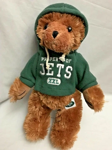 NFL NEW YORK JETS Football BEAR Brown 15" Souvenir Plush Stuffed FREE SHIPPING Cover