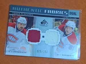 2011 SP Game Used Edition Authentic Fabrics Dual /100 Tomas Plekanec Lars Eller - Picture 1 of 2