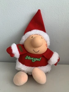 Vintage American Greeting 1986 Ziggy Christmas Elf Plush Toy Santa I Love You - Picture 1 of 8