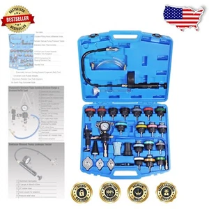 28PCS Universal Radiator Pressure Tester & Coolant Refill Kit - Durable Tools - Afbeelding 1 van 11
