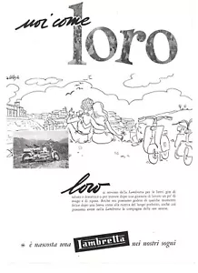Lambretta Advertising 1956 Italian Magazine Advertising 28x21 cm Original - Picture 1 of 1
